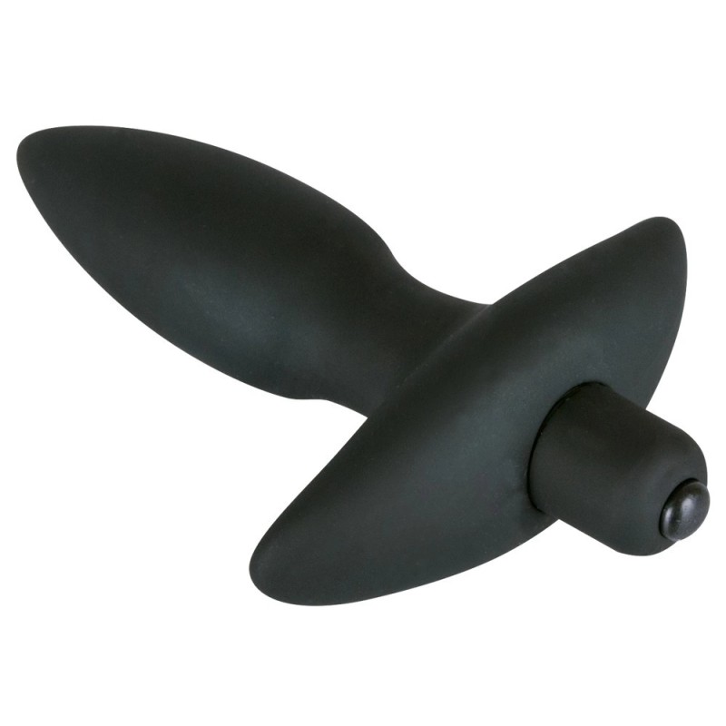 Wibrująca Wtyczka Analna Z Uchwytem Mała(13cm) - Black Velvets